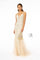 Jewel and Beads Embellished Long Prom Dress - The Dress Outlet Elizabeth K
