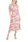 Cocktail Dresses Printed Floral Midi Short Cocktail Dress Lavender Multi