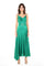 Cocktail Dresses Pleated Cowl Neck Spaghetti Strap Satin Dress Green