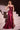 Prom Dresses  Fitted Long Formal lace Applique Prom Gown Burgundy