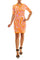 Cocktail Dresses Fitted Short Collared Printed Cocktail Dress Ivory Tang Multi
