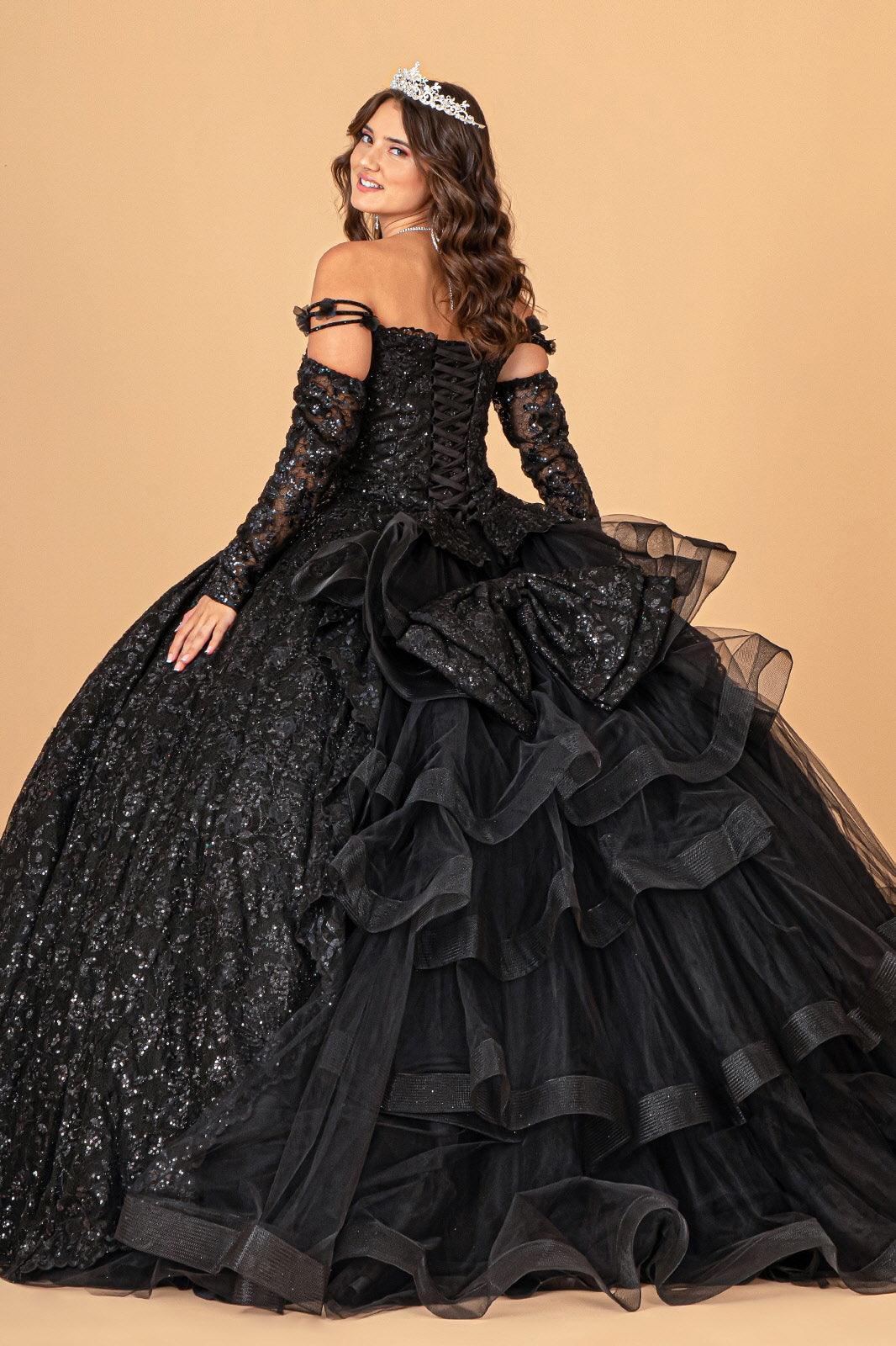 Long Ball Gown Quinceanera Dress - The Dress Outlet