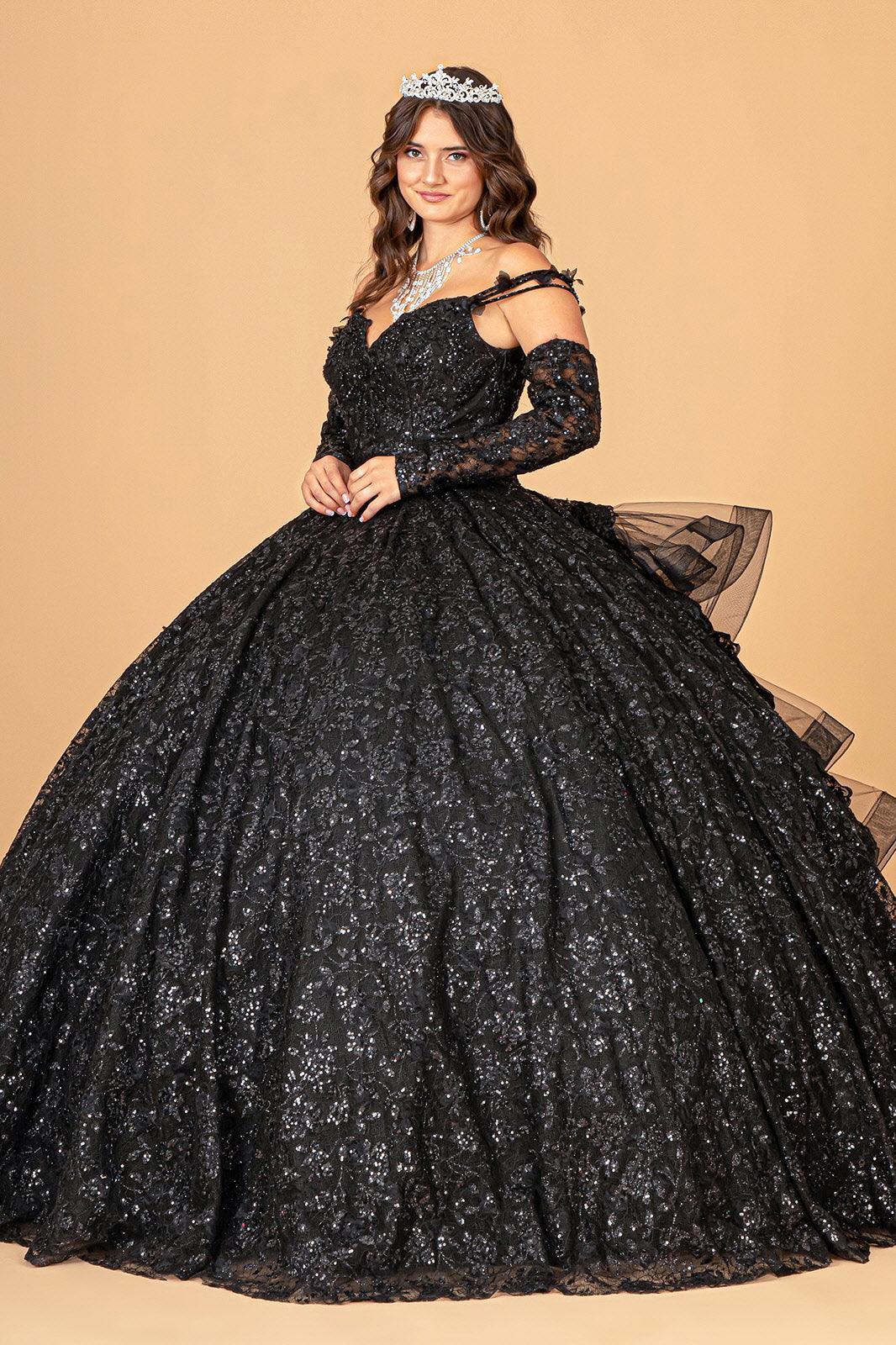Long Ball Gown Quinceanera Dress - The Dress Outlet
