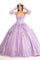Long Ball Gown Sequins Quinceanera Dress - The Dress Outlet