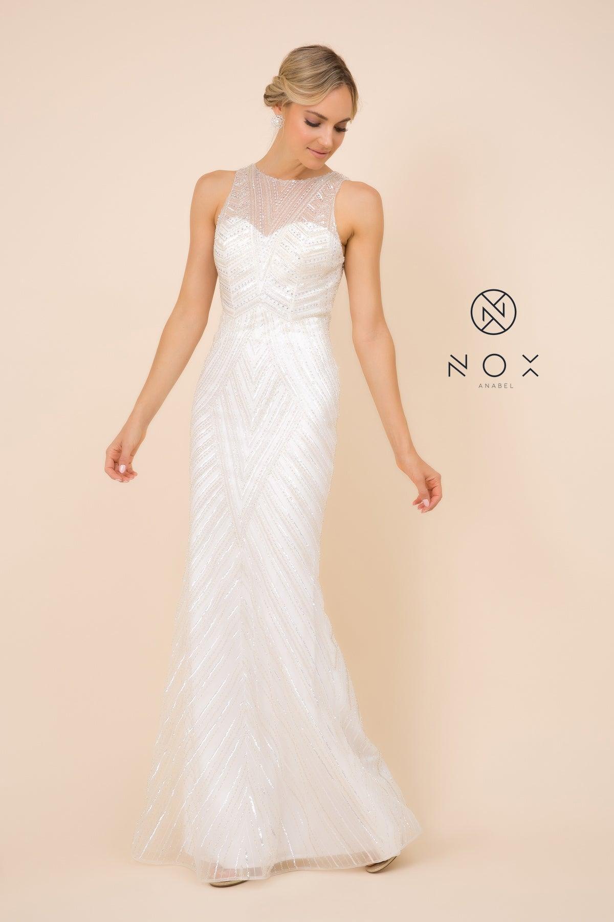 Long  Bridal Gown Sleeveless Formal Wedding Dress Sale - The Dress Outlet