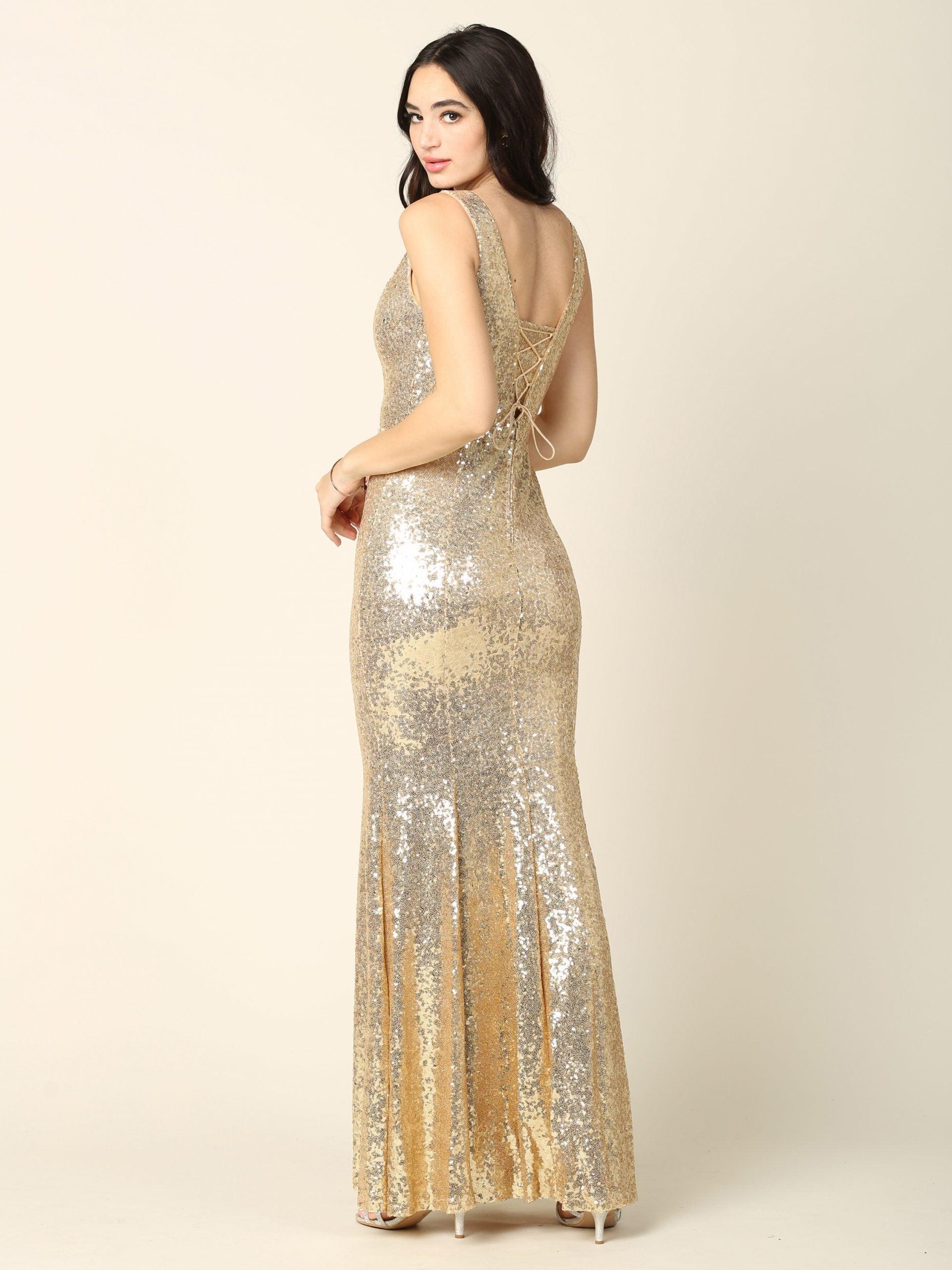 Long Fitted Formal Sleeveless Prom Dress - The Dress Outlet