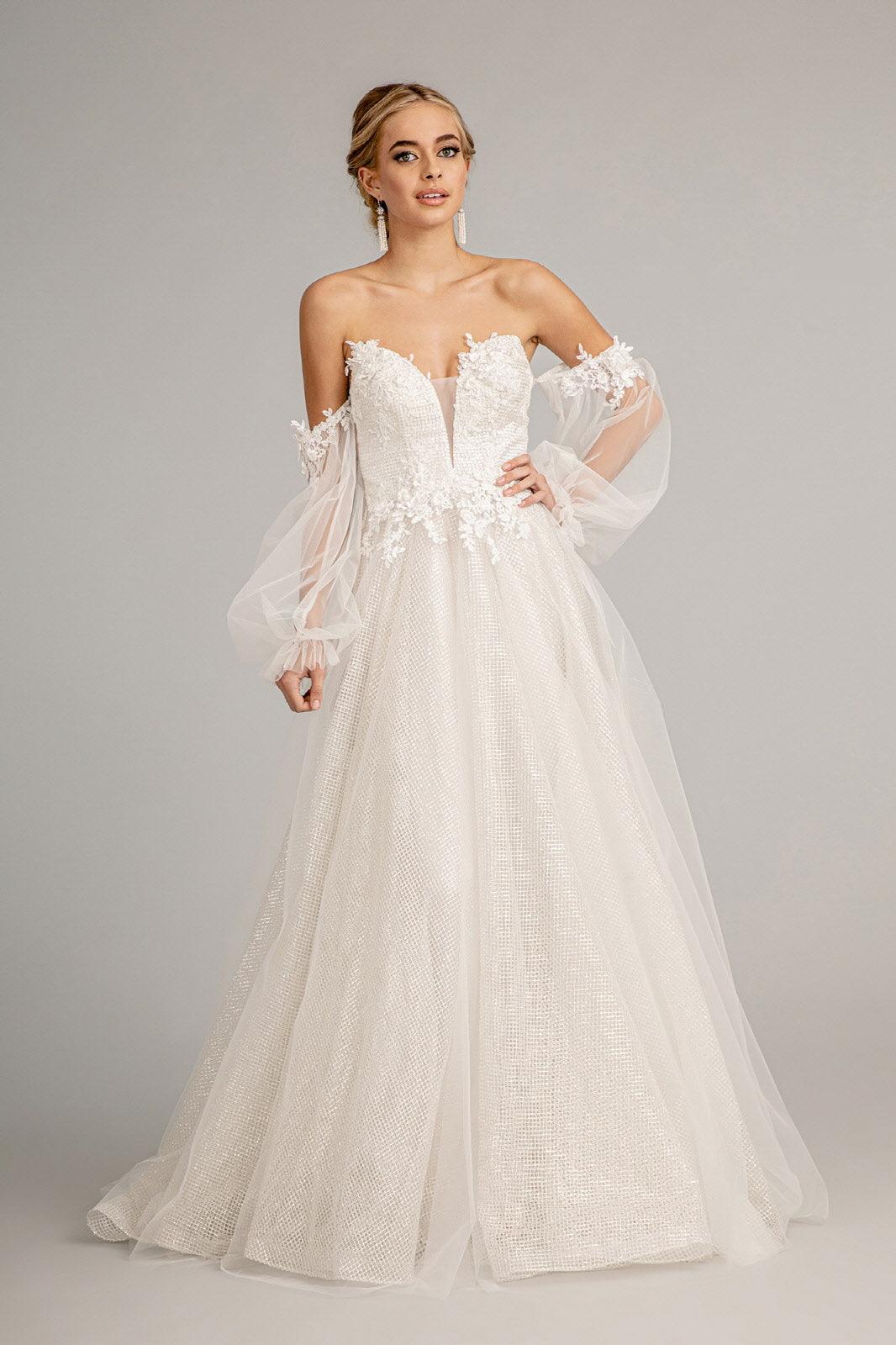 Long Formal Glitter Evening Prom Dress - The Dress Outlet