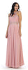 Long Formal Halter Chiffon Bridesmaids Dress - The Dress Outlet