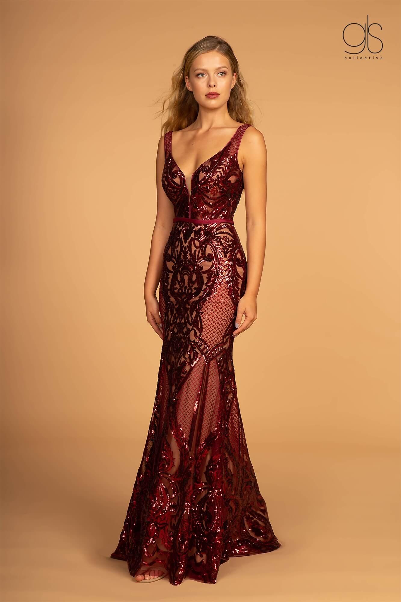 Long Formal Lace Evening Party Dress - The Dress Outlet Elizabeth K