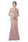 Long Formal Off Shoulder Evening Prom Lace Dress - The Dress Outlet