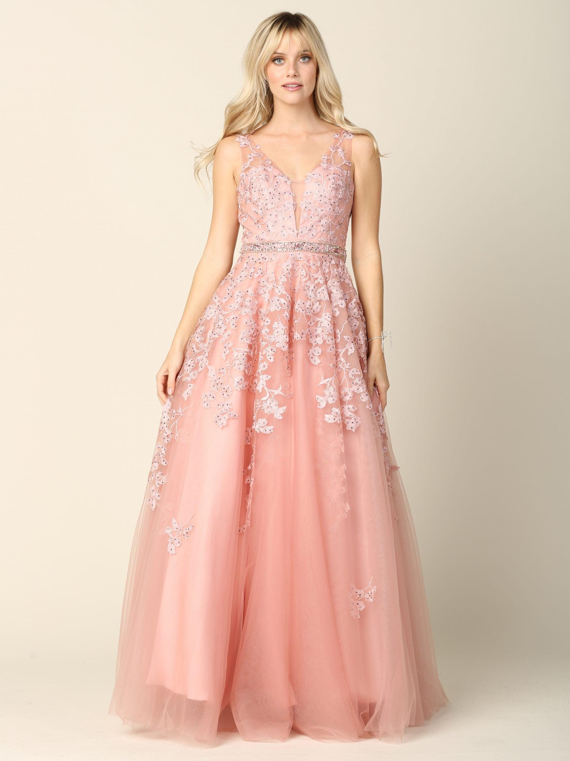 Long Formal Sleeveless Prom Ball Gown Sale - The Dress Outlet