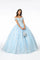 Long Glitter Mesh Quinceanera Dress - The Dress Outlet Elizabeth K