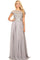 Long Mother of the Bride Beaded Chiffon Formal Gown - The Dress Outlet