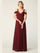 Long Off Shoulder Bridesmaids Dress - The Dress Outlet