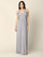 Long Off Shoulder Bridesmaid Pleated Dress - The Dress Outlet