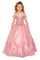 Long Off Shoulder Flower Girls Dress - The Dress Outlet