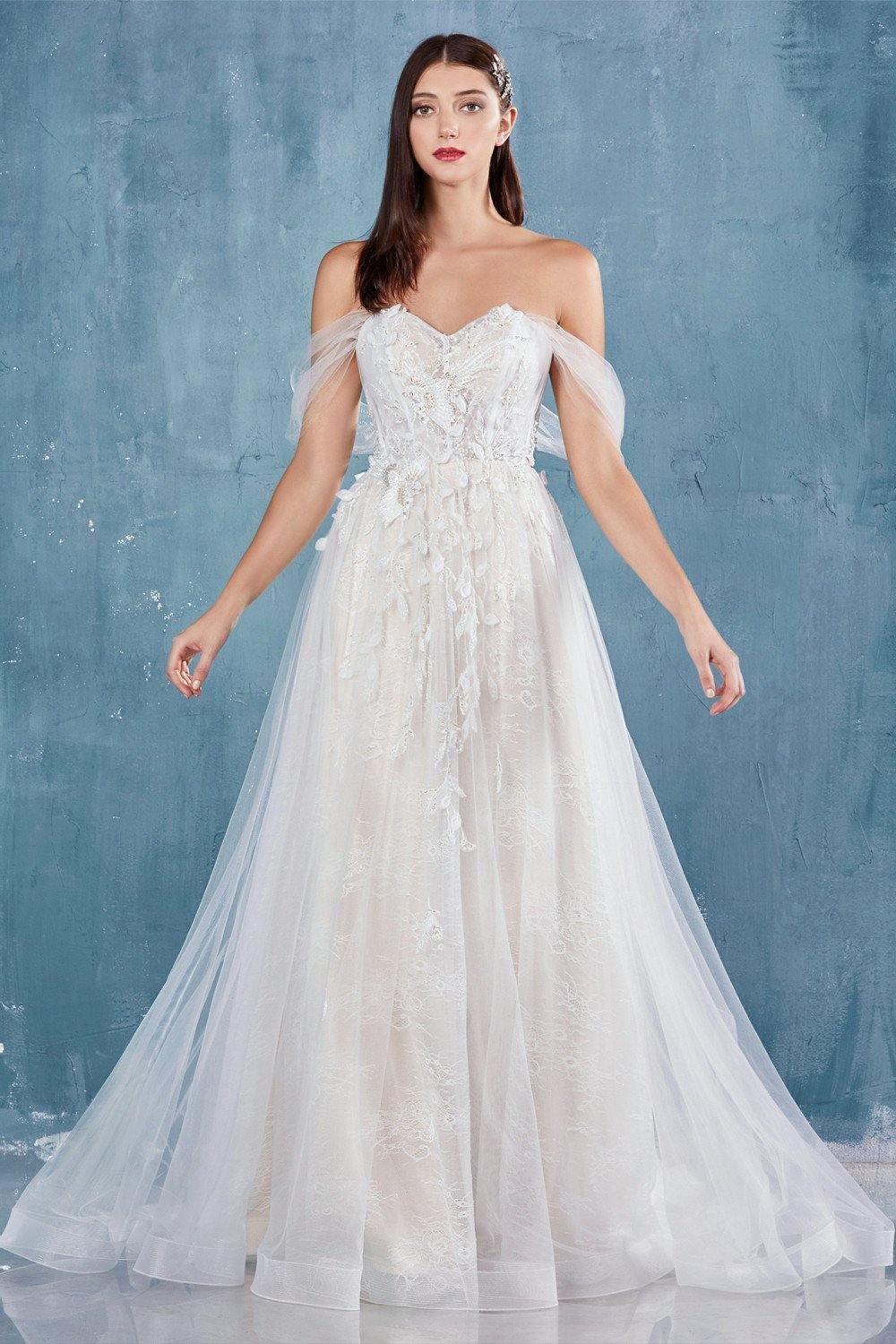 Andrea & Leo CDA0822 Long Off Shoulder Dress Bridal Sale