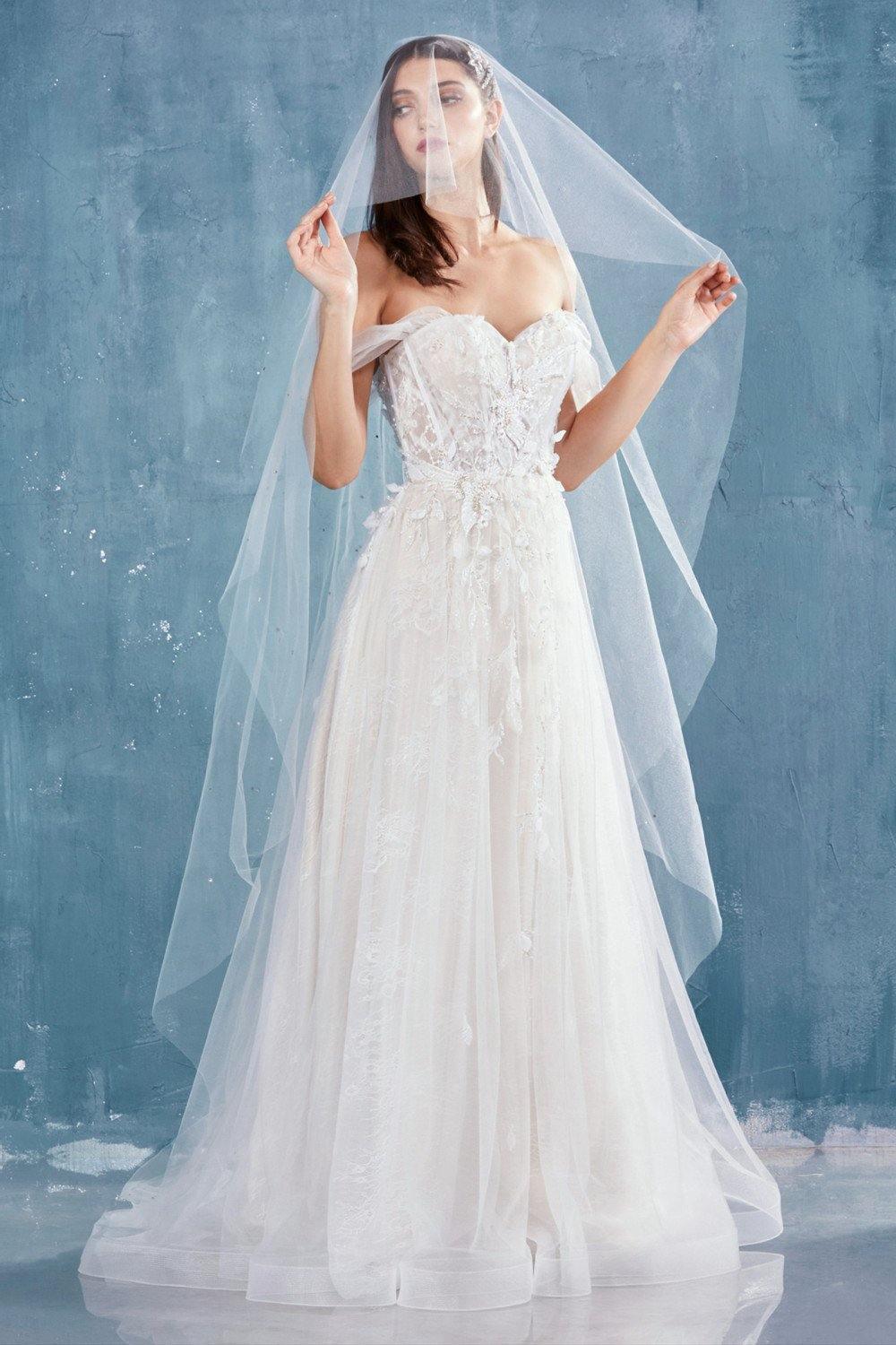 Andrea & Leo CDA0822 Long Off Shoulder Dress Bridal Sale