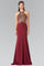 Long Prom Dress with Sheer Back Fitted - The Dress Outlet Elizabeth K