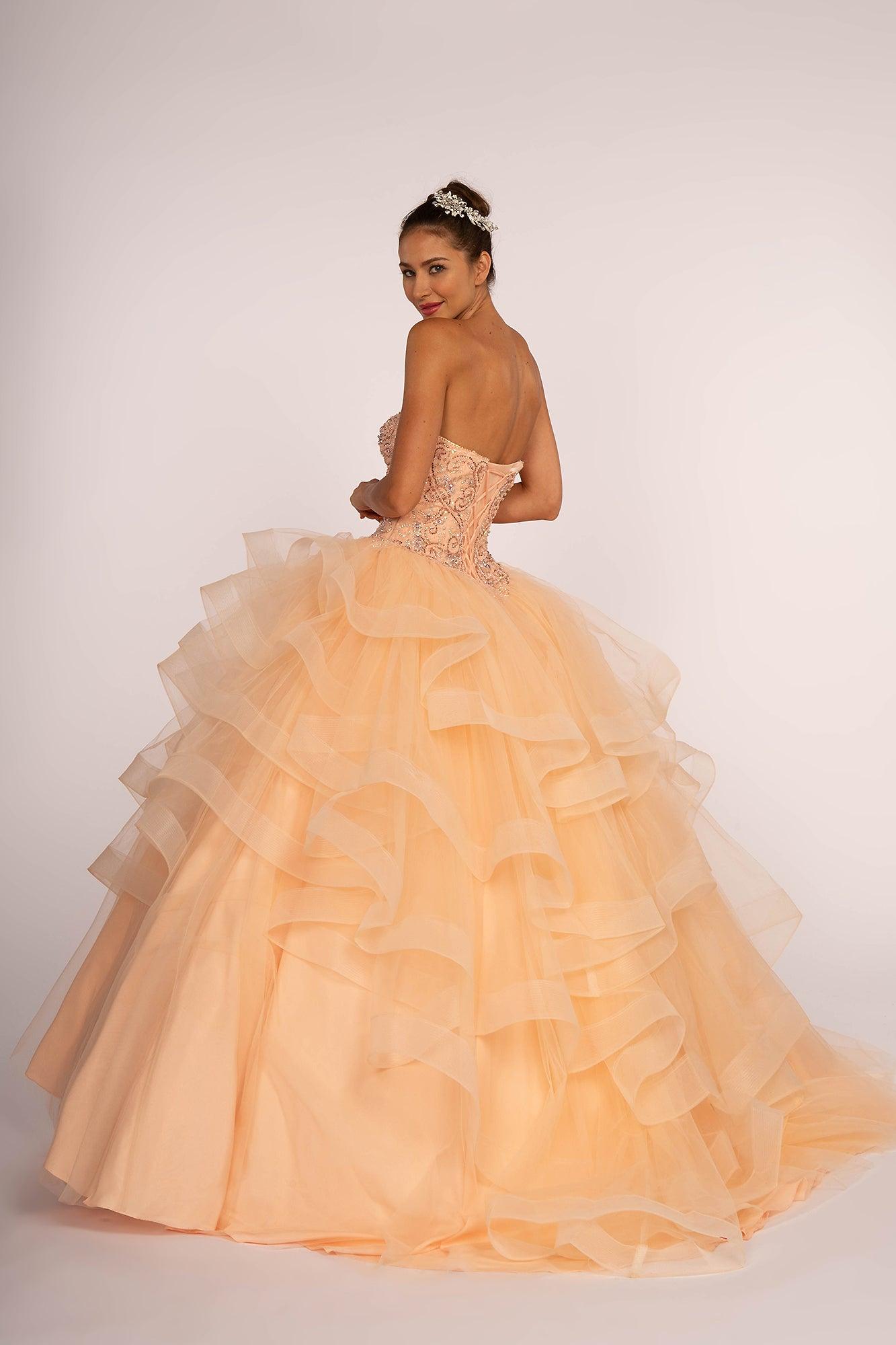 Long Prom Quinceanera Dress Sweet 16 - The Dress Outlet Elizabeth K