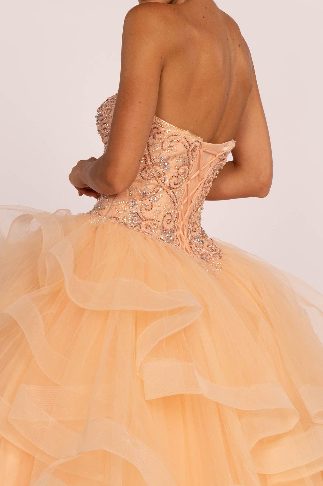 Long Prom Quinceanera Dress Sweet 16 - The Dress Outlet Elizabeth K