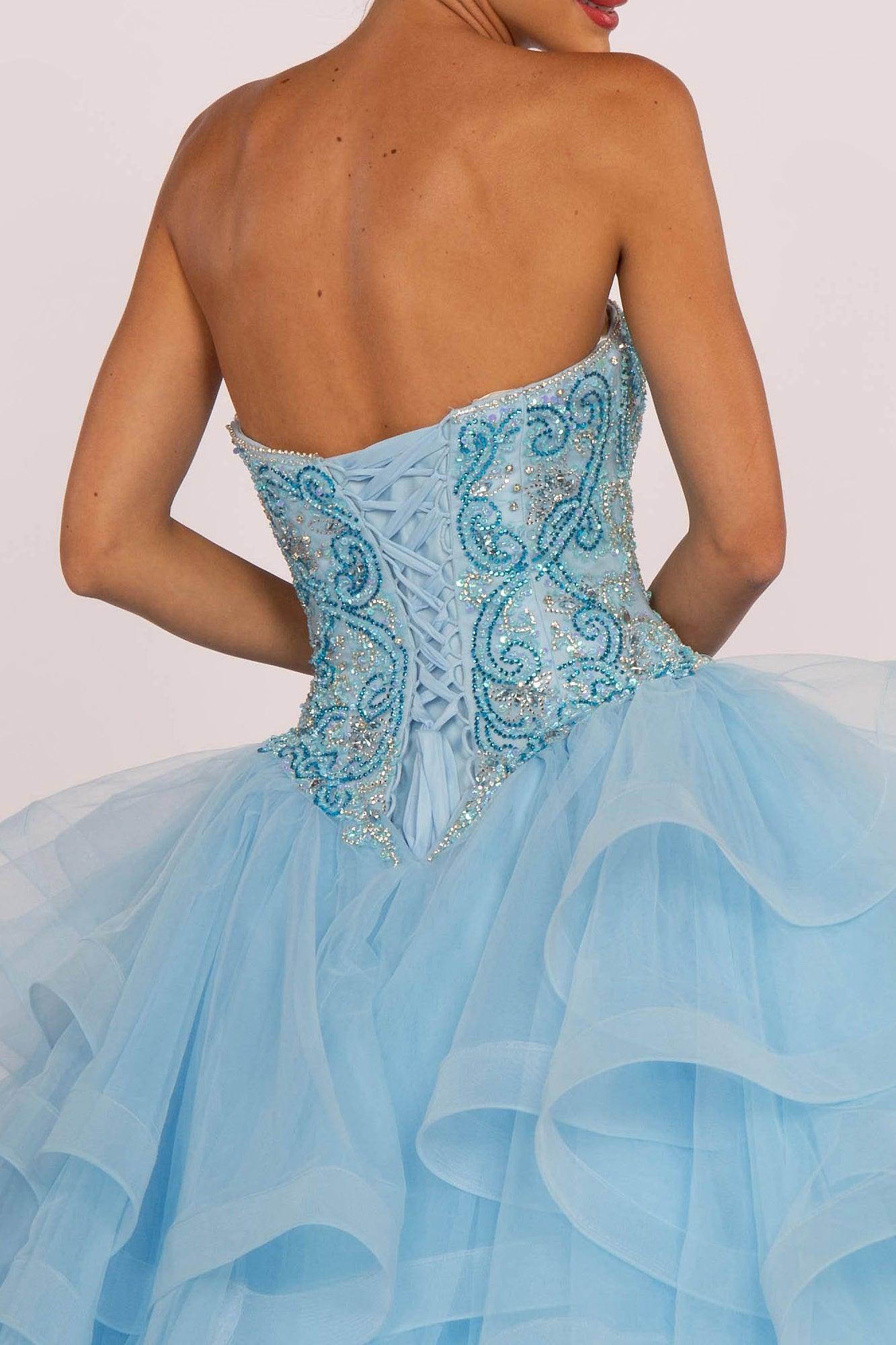 Long Prom Quinceanera Dress Sweet 16 - The Dress Outlet Elizabeth K
