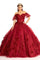 Long Quinceanera Dress Glitter Mesh Ball Gown - The Dress Outlet