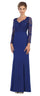 Long Sleeve Mother of the Bride Formal Dress - The Dress Outlet Eva Fashion