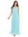 Long Sleeveless Bridesmaids Stretch Chiffon Dress - The Dress Outlet