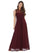 Long Sleeveless Bridesmaids Stretch Chiffon Dress - The Dress Outlet