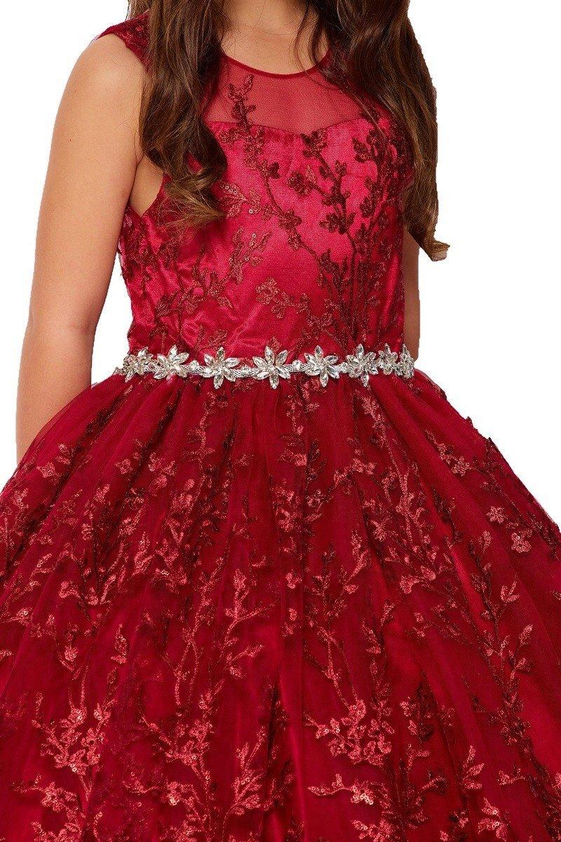 Long Sleeveless Flower Girls Dress - The Dress Outlet