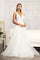 Long Sleeveless Formal A Line Lace Mesh Prom Gown - The Dress Outlet