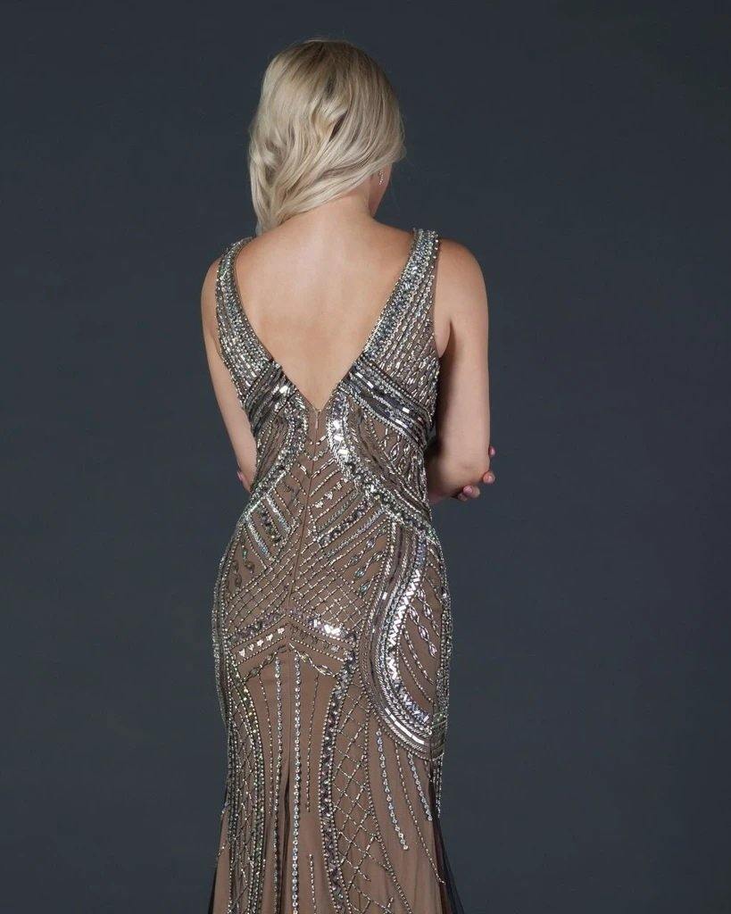 Long Sleeveless Formal Evening Prom Mermaid Dress - The Dress Outlet
