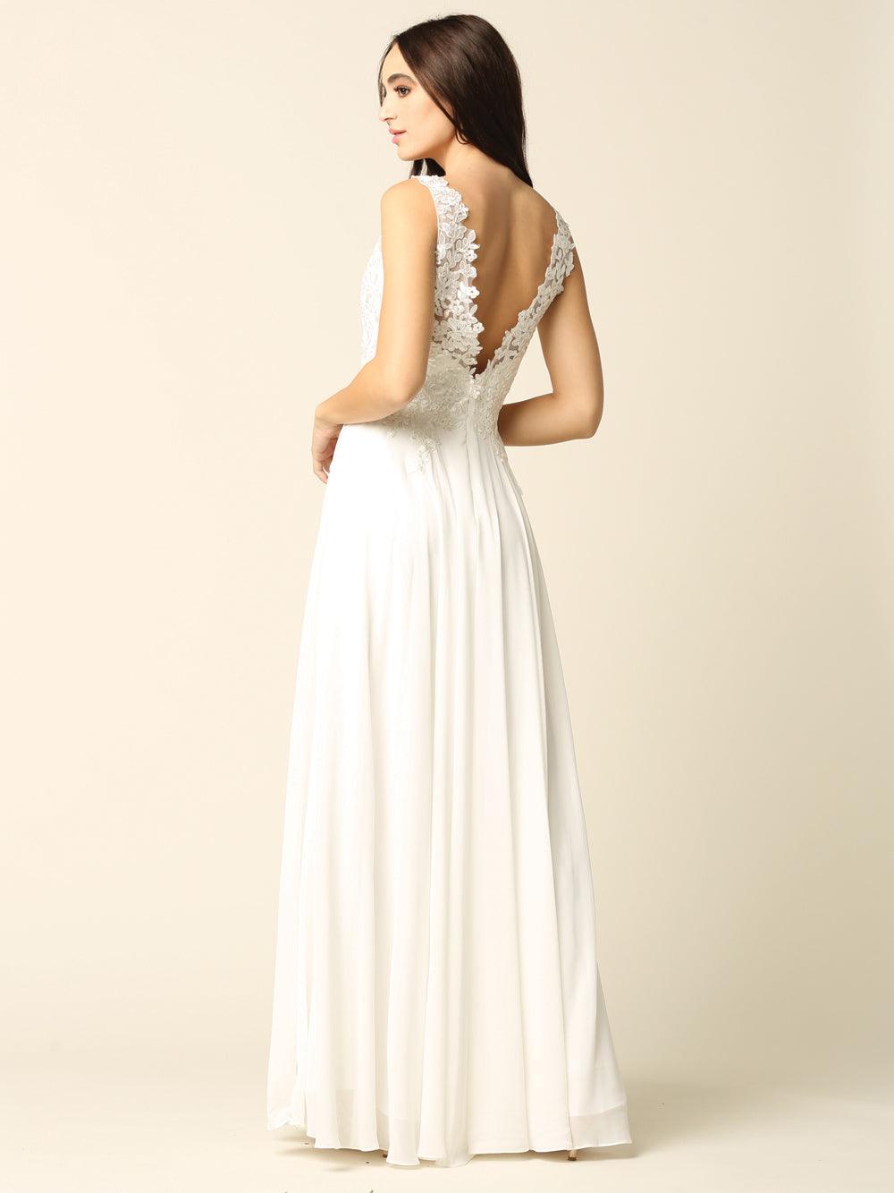 Long Sleeveless Formal Mother of the Bride Dress - The Dress Outlet