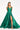 Long Spaghetti Strap Formal Bridesmaid Satin Dress Emerald