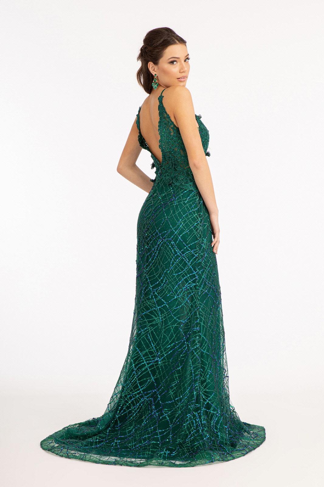 Long Spaghetti Strap Formal Prom Dress - The Dress Outlet