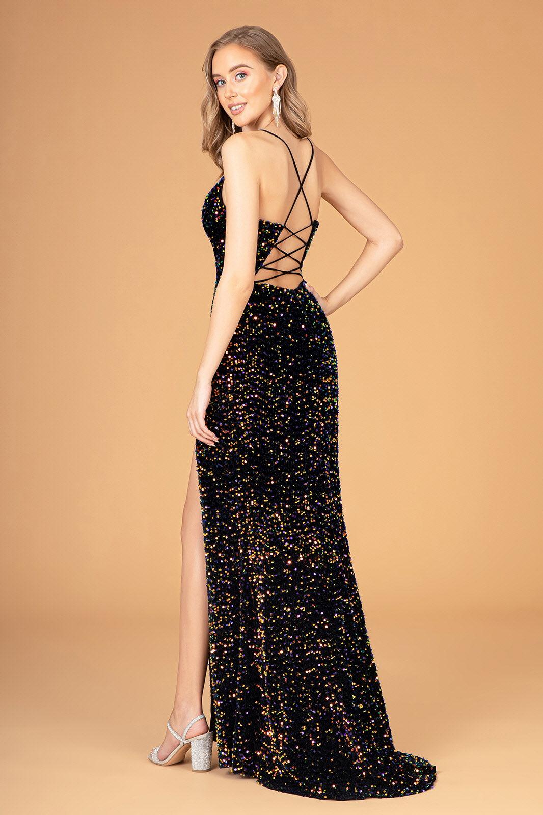 Long Spaghetti Strap Formal Prom Dress - The Dress Outlet