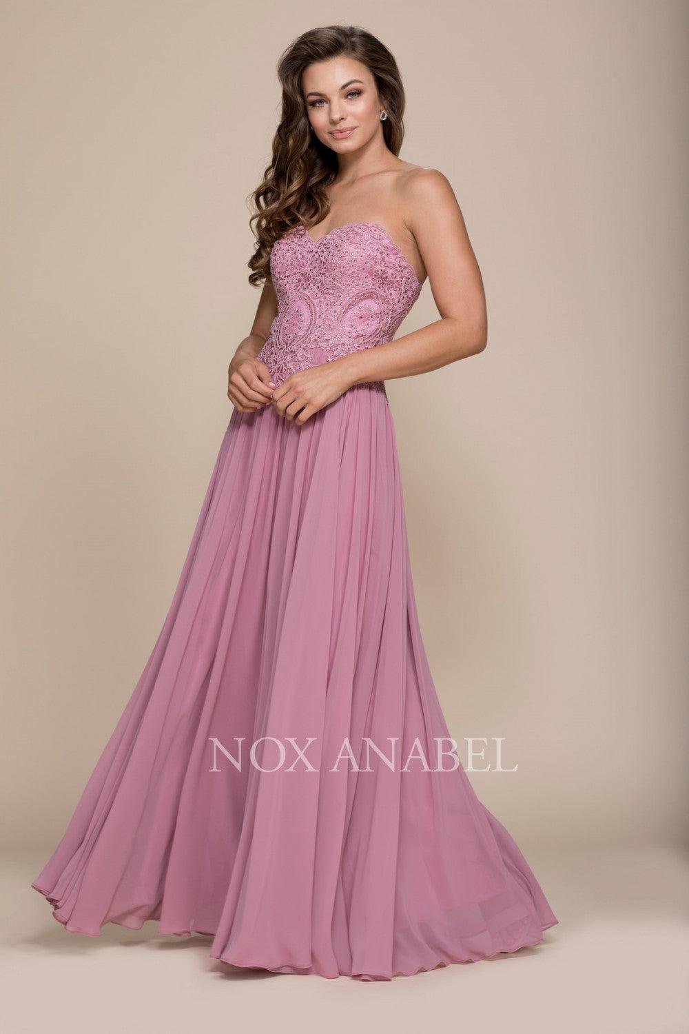 Long Strapless Sweetheart Corset Back Prom Dress Sale - The Dress Outlet