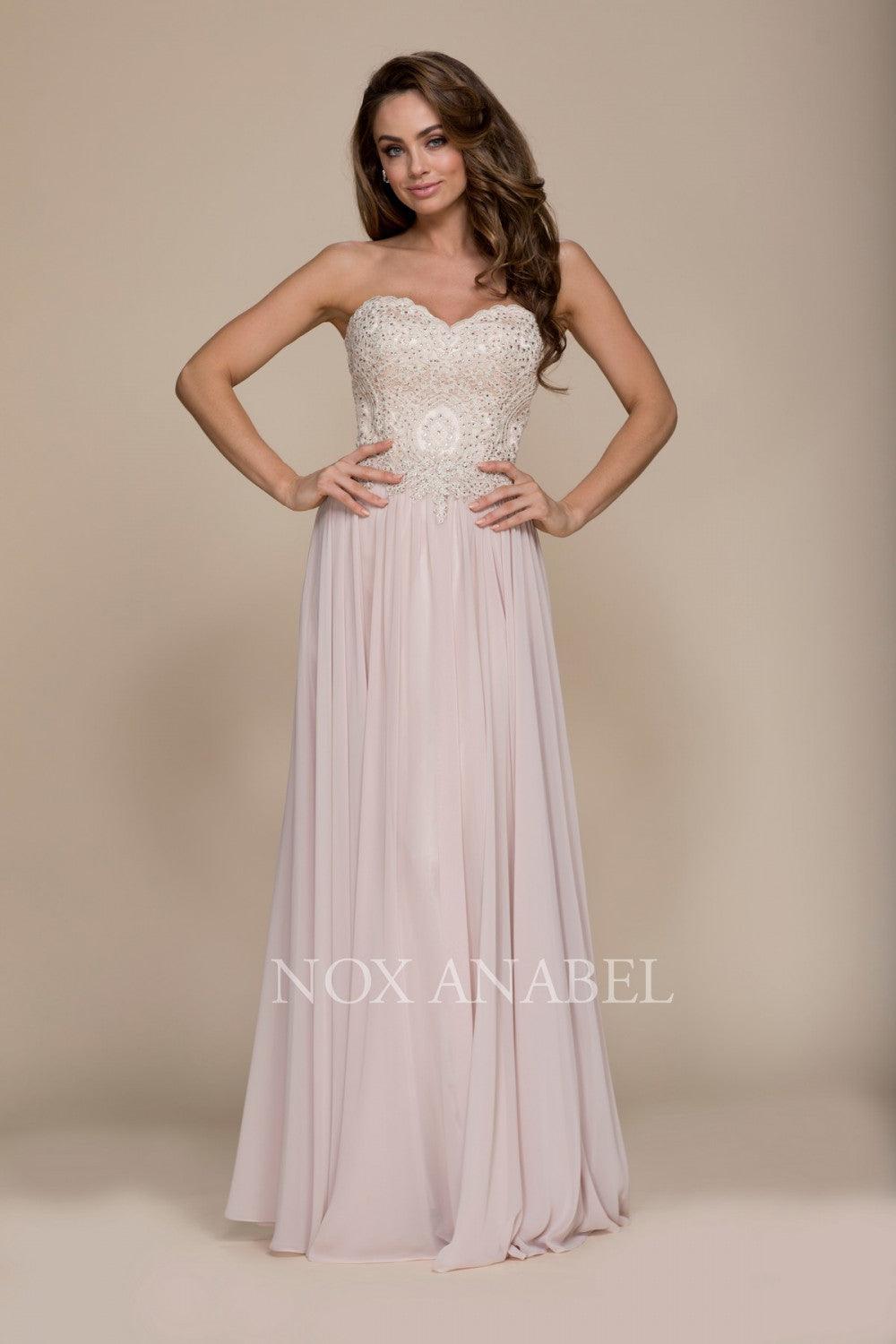 Long Strapless Sweetheart Corset Back Prom Dress Sale - The Dress Outlet