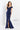 Formal Dresses Long Fit Peplum Formal Evening Dress  Navy Blue