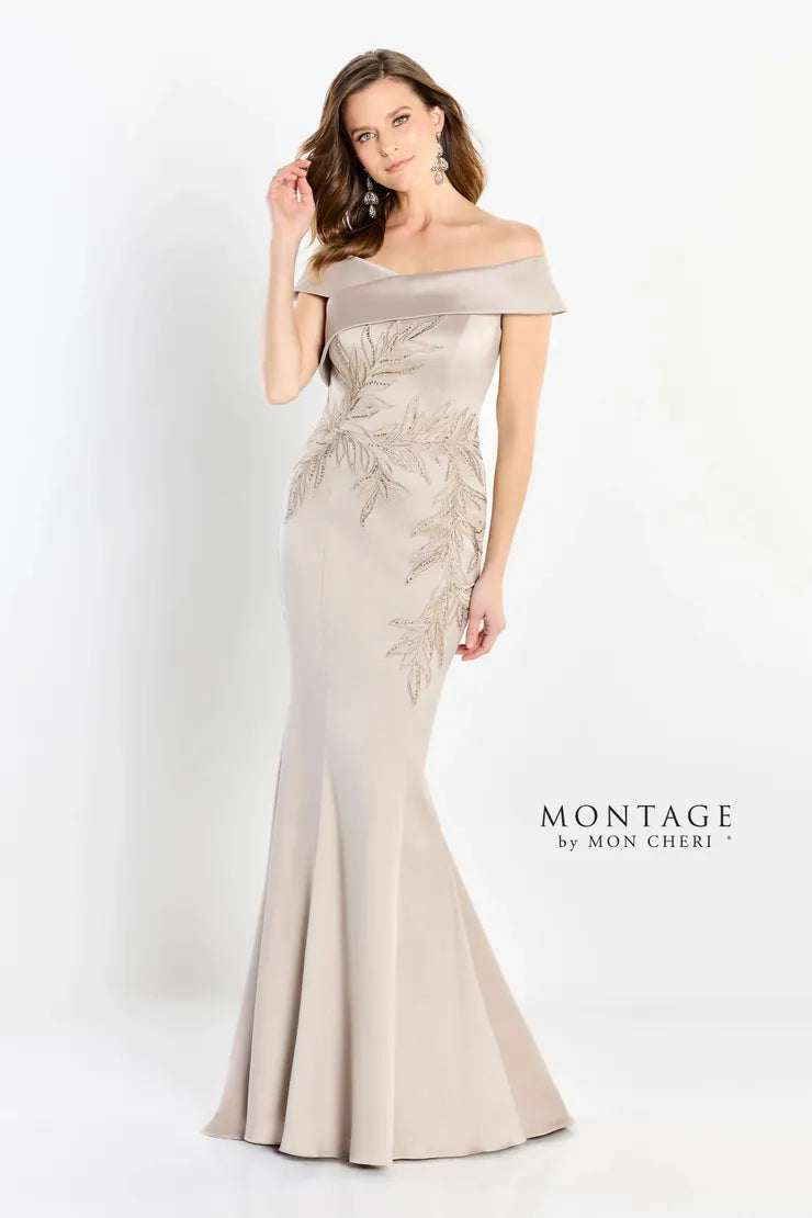 Formal Dresses Long Floral Fit Formal Evening Dress  Taupe