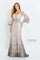 Formal Dresses Long Evening Gown Detachable Sleeve Formal Dress  Taupe/Cocoa