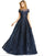 Mac Duggal Short-Sleeve Starstruck Formal with Flare Evening Gown 20141 - The Dress Outlet