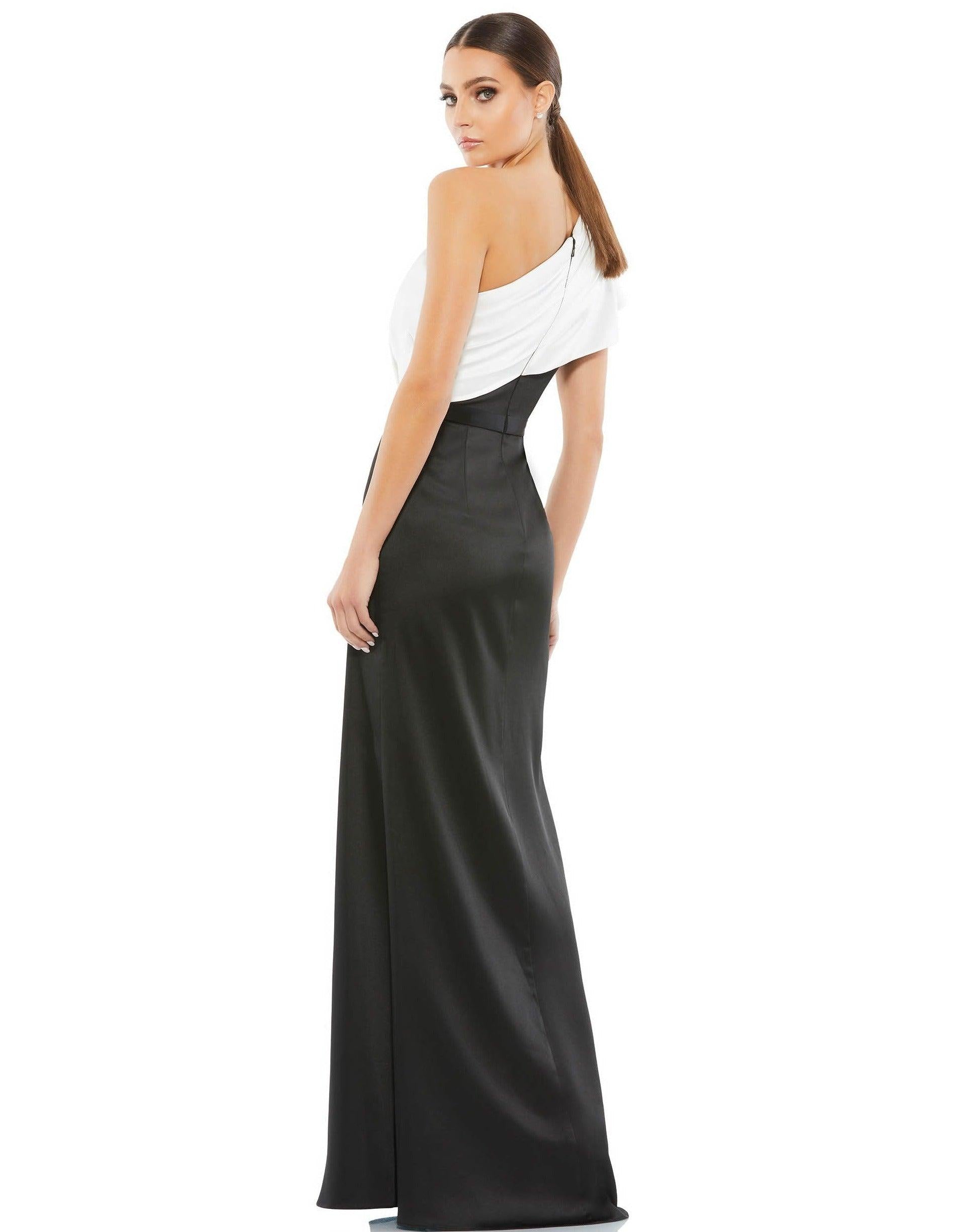 Mac Duggal Long Formal One Shoulder Prom Gown 26599 - The Dress Outlet