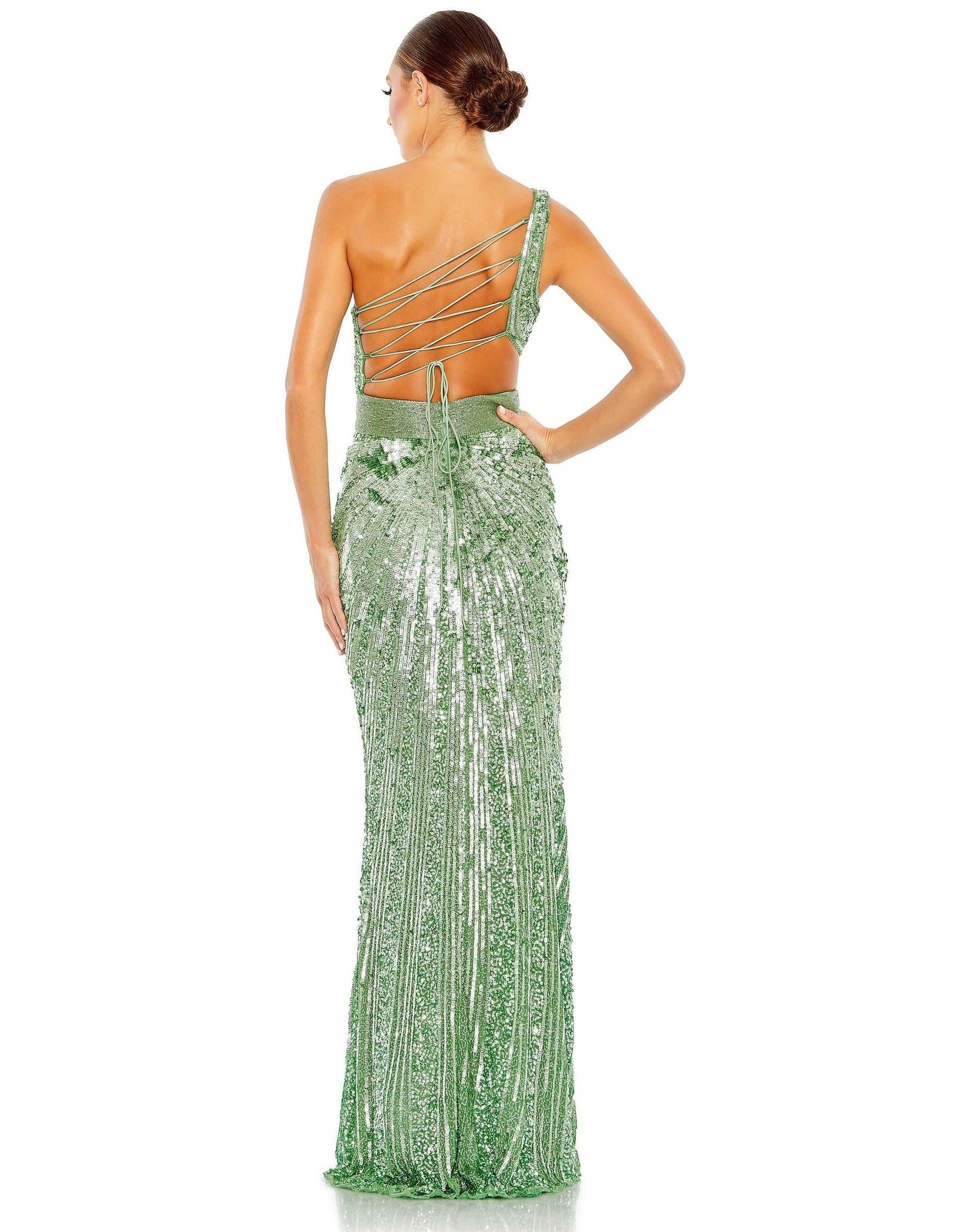 Mac Duggal Long Formal One Shoulder Prom Gown 5687 - The Dress Outlet