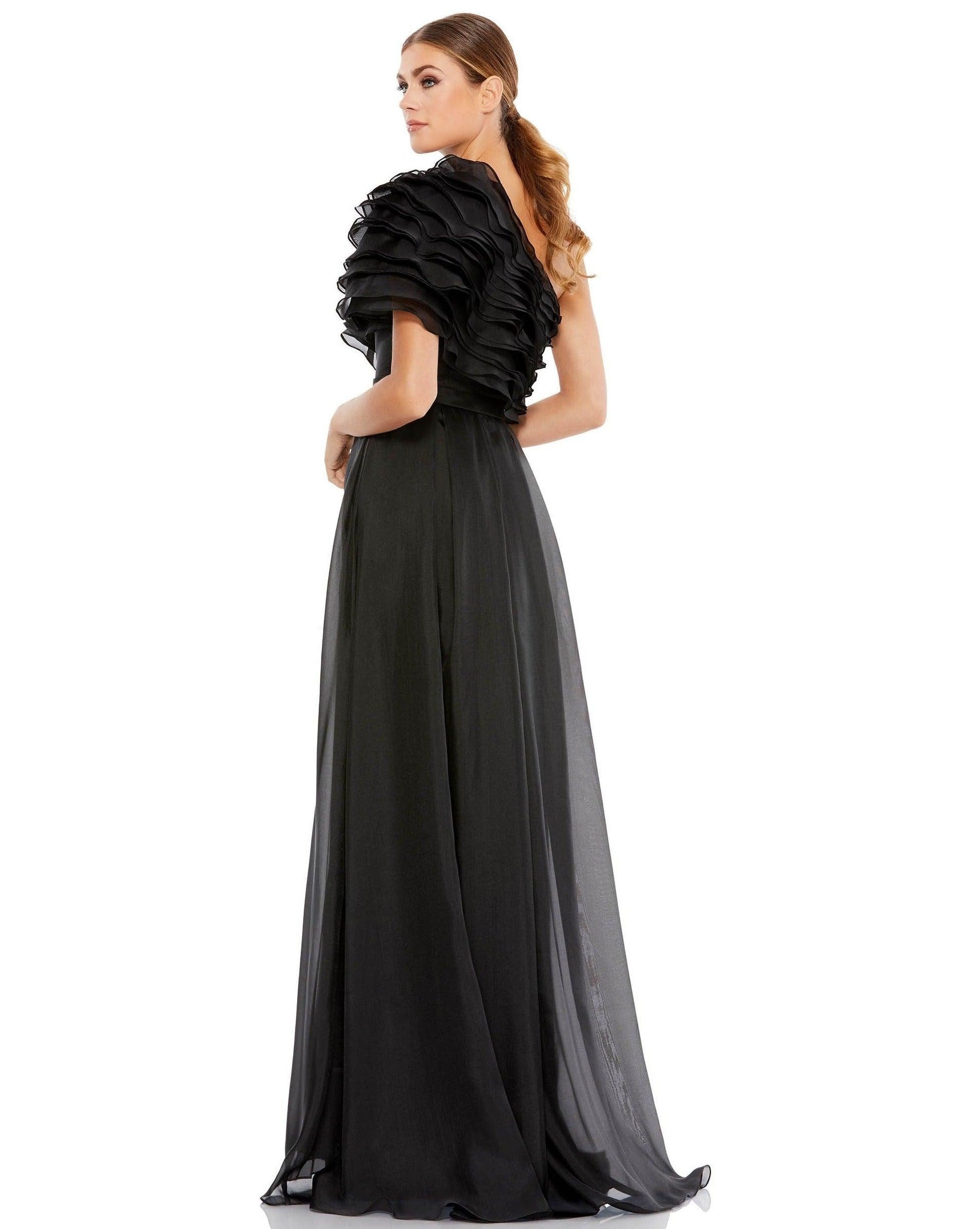 Mac Duggal Long One Shoulder Evening Gown 26527 - The Dress Outlet