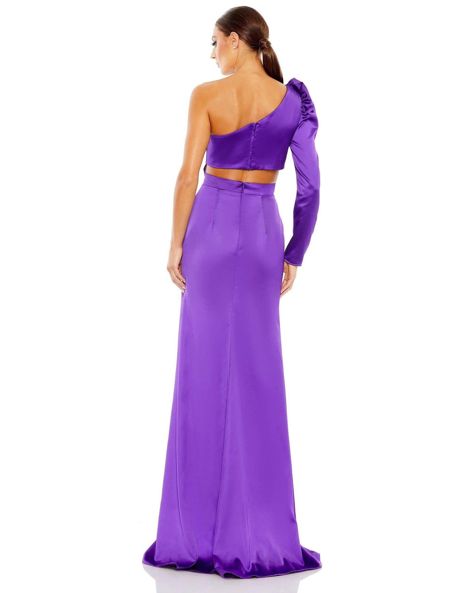 Mac Duggal Long One Shoulder Formal Prom Gown 49570 - The Dress Outlet