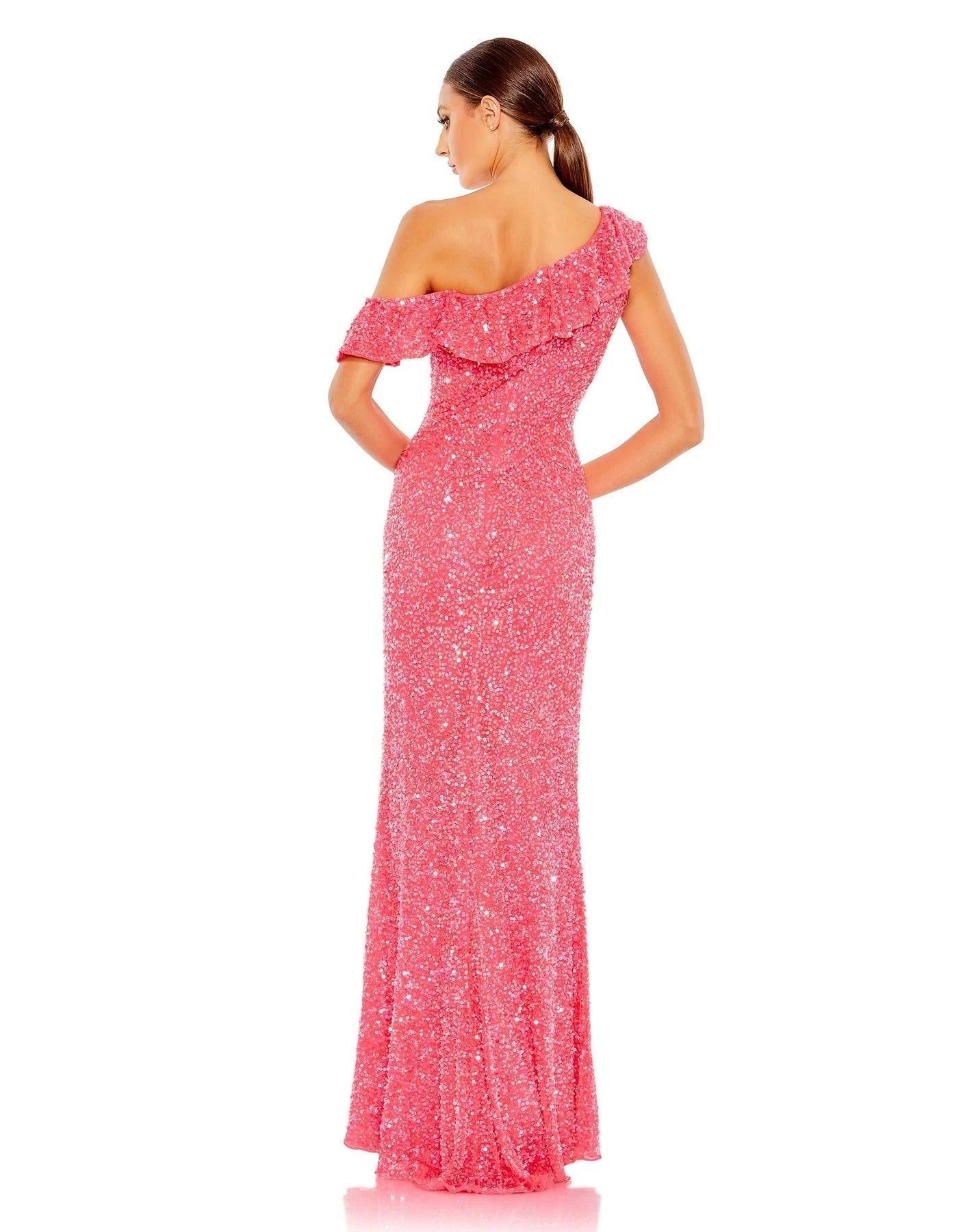 Mac Duggal Long One Shoulder Formal Prom Gown 5611 - The Dress Outlet