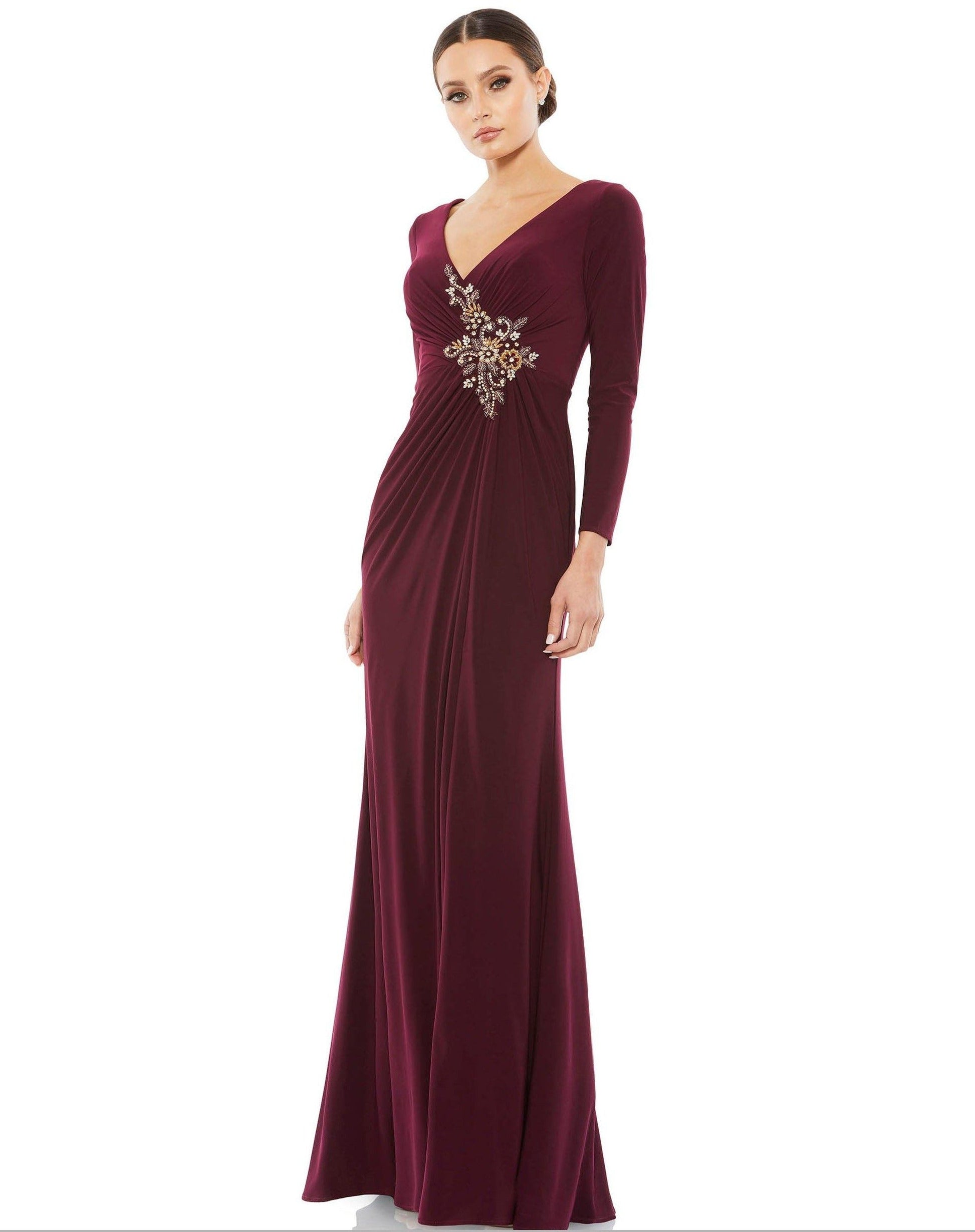 Mac Duggal Long Sleeve Formal Evening Dress 67848 - The Dress Outlet