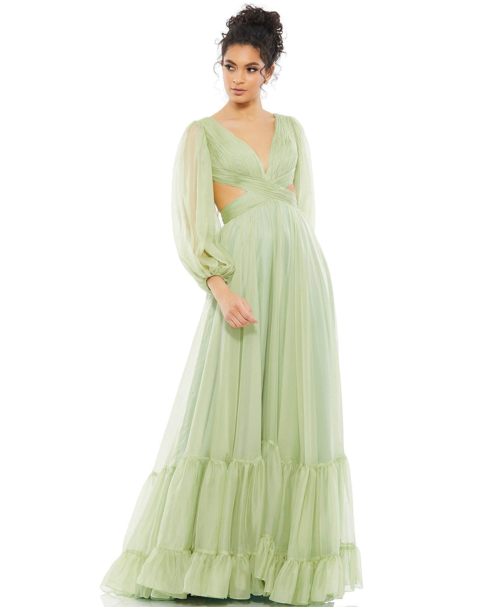 Mac Duggal Long Sleeve Formal Evening Gown 67948 - The Dress Outlet